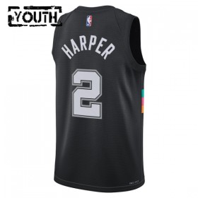 Dres San Antonio Spurs Dylan Harper Nike 2025-26 City Edition Crno Swingman - Dječji